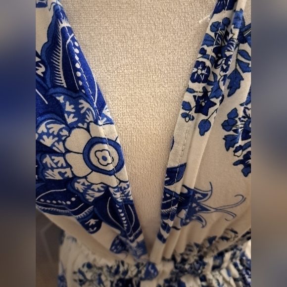 One Way Women's Floral Print Romper With Halter Top Long Bands   Size 10 - Picture 2 of 8